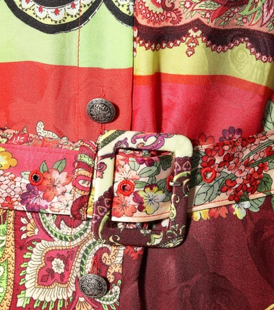 Shop Etro Printed Silk-blend Maxi Dress In Multicoloured