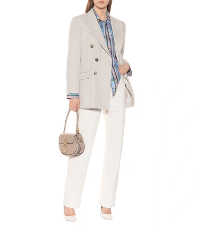 Shop Isabel Marant Kleigh Cotton And Linen Blazer In Grey