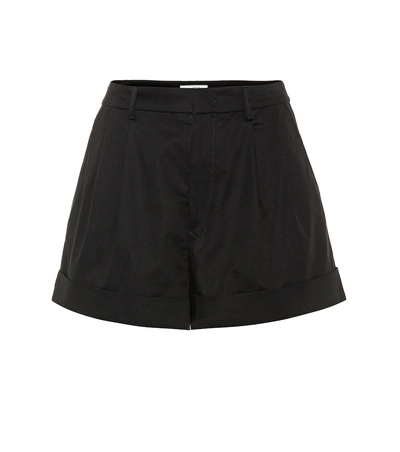 Shop Isabel Marant Étoile Olbia High-rise Cotton Shorts In Black