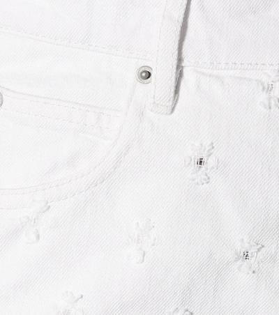 Shop Isabel Marant Étoile Liny Distressed Denim Shorts In White