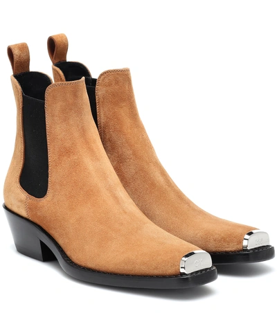 Calvin Klein 205w39nyc Western Claire Suede Ankle Boots In Brown | ModeSens