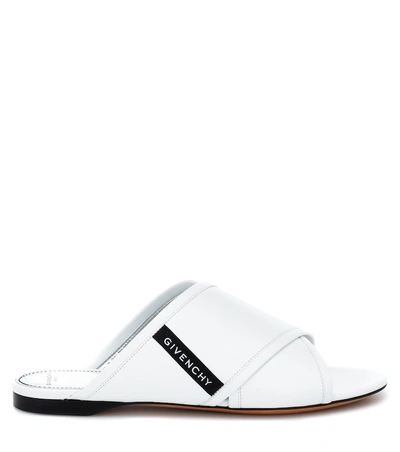 Shop Givenchy Leather Sandals In White