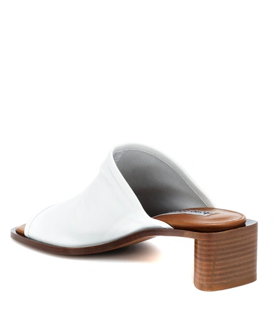Shop Acne Studios Leather Sandals In White