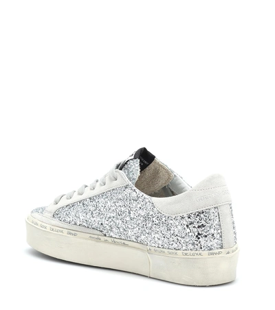 Shop Golden Goose Superstar Glitter Sneakers In Silver