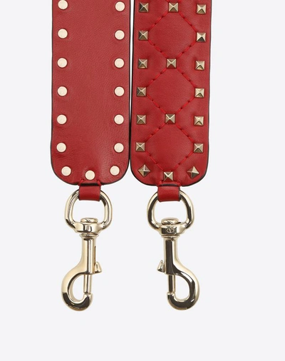 Shop Valentino Garavani Rockstud Spike Strap In Rosso