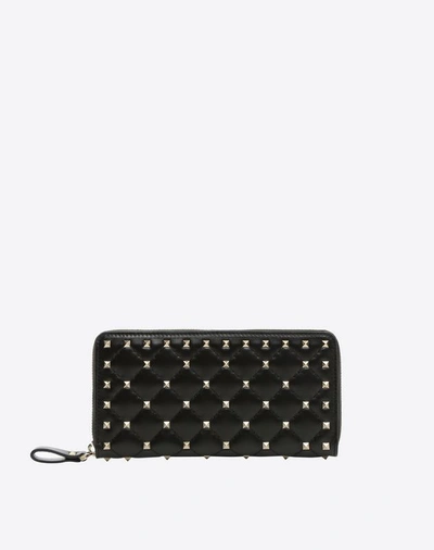Shop Valentino Rockstud Spike Continental Wallet In Poudre