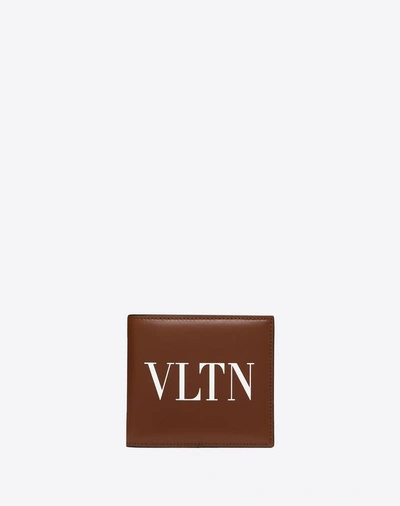 Shop Valentino Garavani Uomo Vltn Wallet In Brown