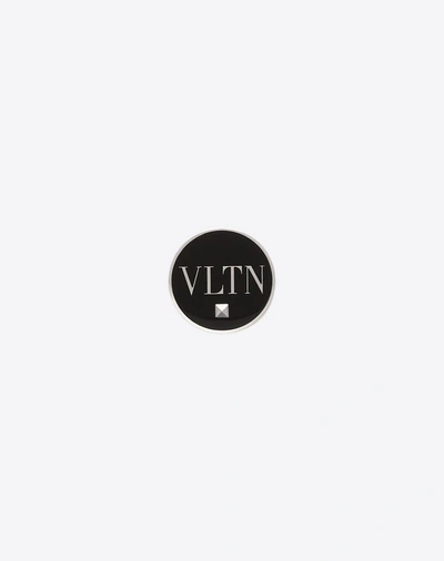 Shop Valentino Vltn Brooch In Black