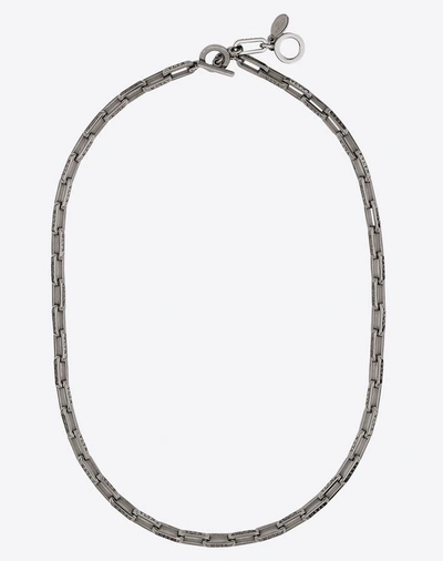 Shop Valentino Vltn Necklace In Lead