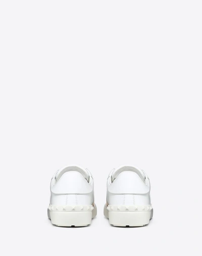 Shop Valentino Open Sneaker With Rainbow Band In White