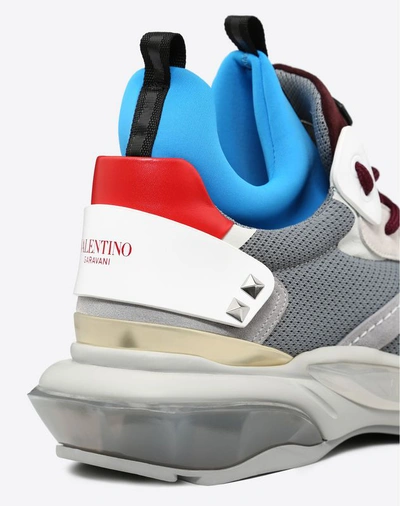 Shop Valentino Garavani Uomo Bounce Metallic Sneaker With Vltn Logo In White