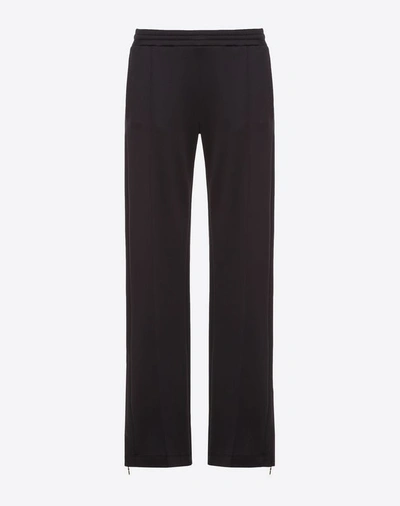 Shop Valentino Vltn Jersey Pants Man Black 44% Cotone, 56% Poliammide L