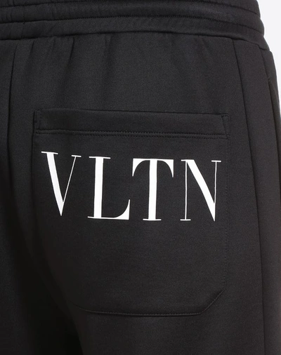 Shop Valentino Vltn Jersey Pants Man Black 44% Cotone, 56% Poliammide L
