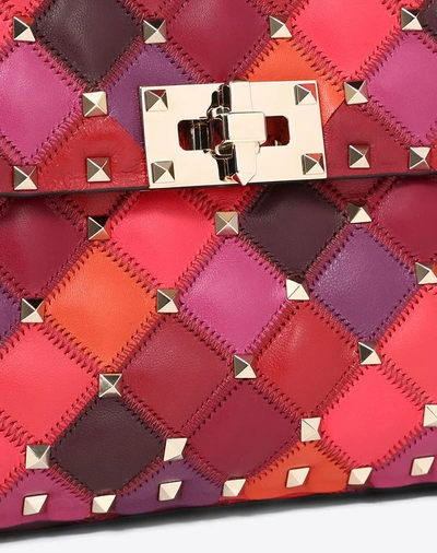 Shop Valentino Garavani Medium Multicolour Rockstud Spike.it Bag Women Multicoloured 100% Lambskin Onesiz In Multicolored