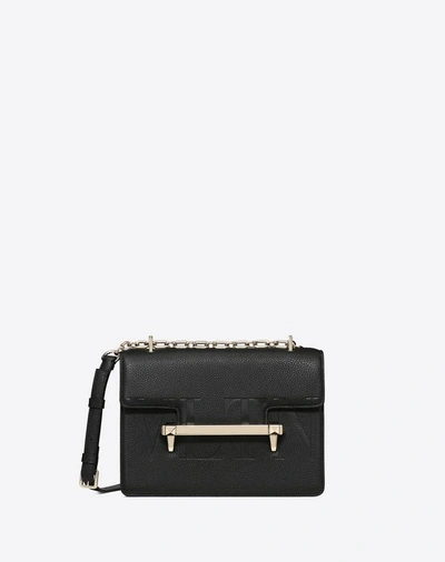 Shop Valentino Medium Vltn Uptown Shoulder Bag In Black