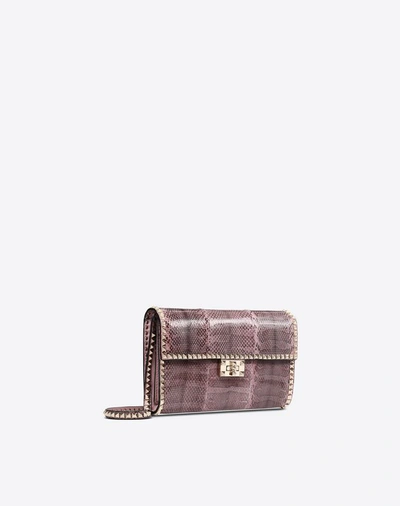 Shop Valentino Ayers Leather Rockstud No Limit Clutch In Pastel Pink