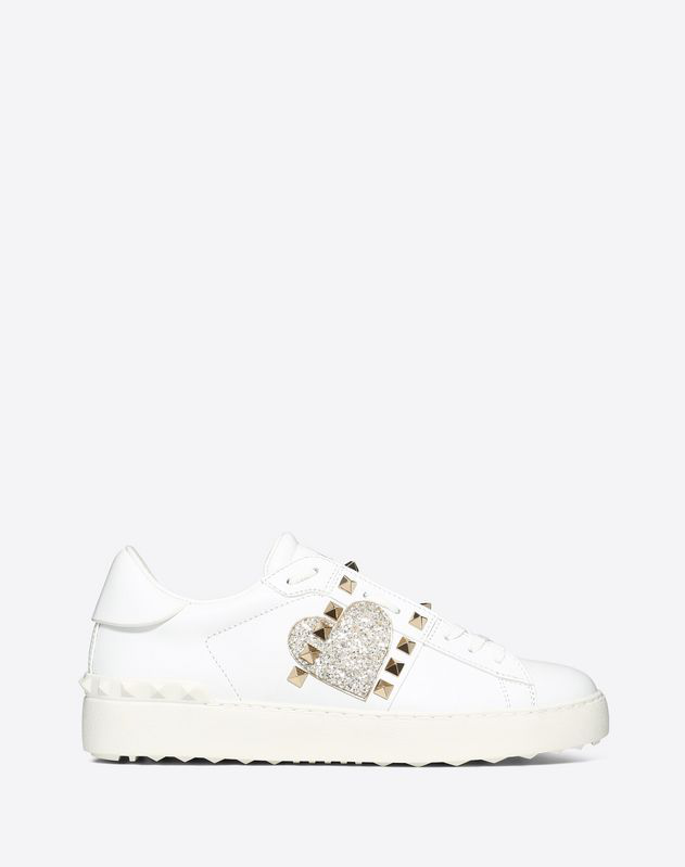 valentino sneakers gold and white