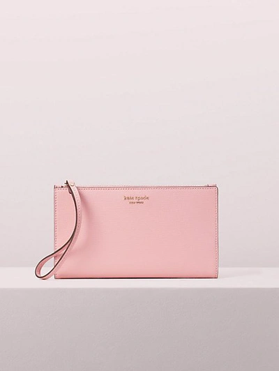 Shop Kate Spade Sylvia Large Continental Wristlet In Rococo Pink