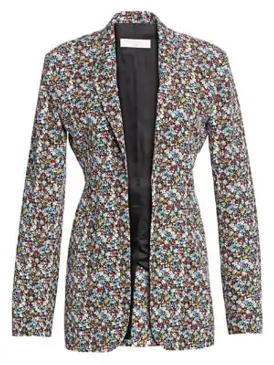 Shop Victoria Beckham Mini Floral Jacket In Black Manchester