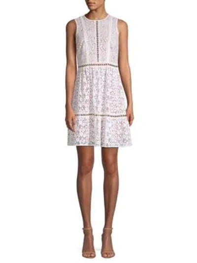 Shop Michael Michael Kors Mod Floral Lace Dress In White