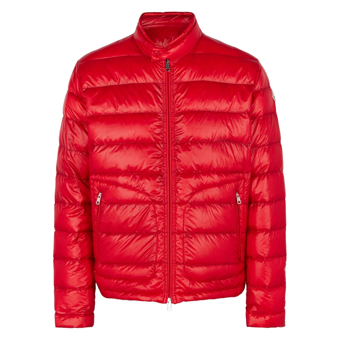 Moncler Acorus Red Quilted Shell Jacket | ModeSens
