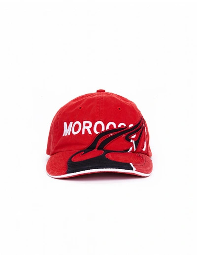 Shop Vetements Embroidered Cap Morocco In Red