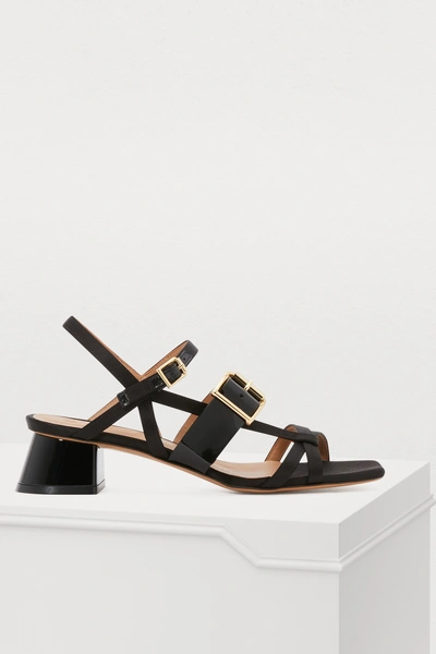 Shop Marni Heeled Sandals In Black