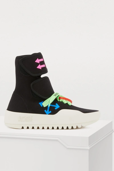 Shop Off-white Moto High Top Sneakers In Black