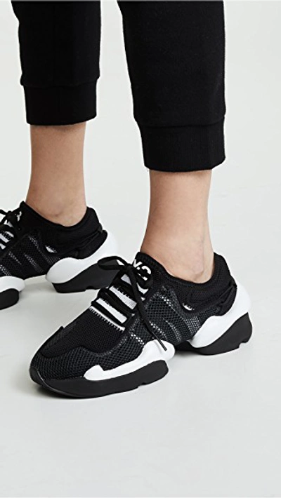 Shop Y-3 Ren Sneakers In Core Black/black/white