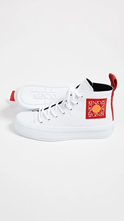 Shop Kenzo K-street Sneakers In White