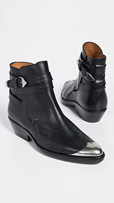 Isabel Marant Donee Leather Ankle Boots In Black ModeSens
