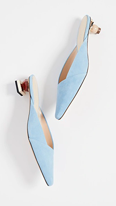 Shop Jacquemus Les Mules Maceio In Light Blue