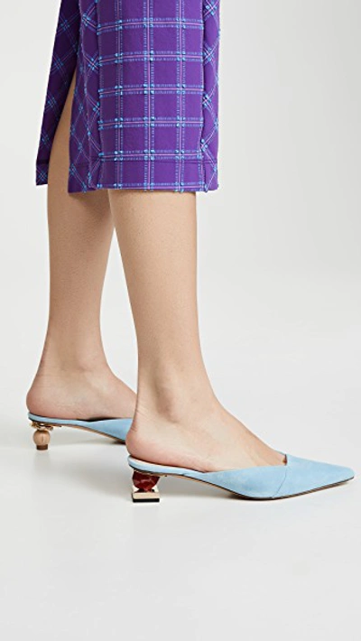 Shop Jacquemus Les Mules Maceio In Light Blue