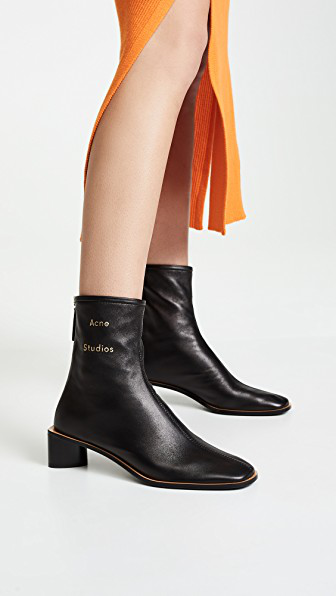 acne studios branded ankle boots