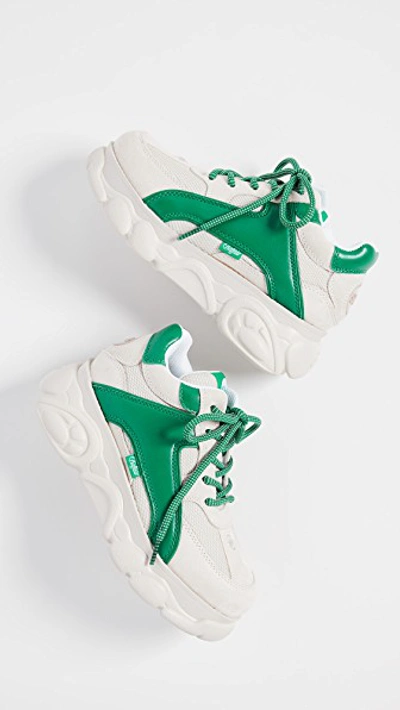 Shop Buffalo Colby Sneakers In Beige/green