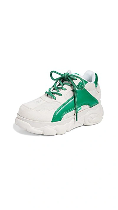Shop Buffalo Colby Sneakers In Beige/green