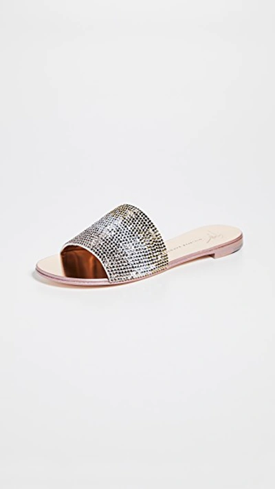 Shop Giuseppe Zanotti Nuvòroll 10 Slides In Rose