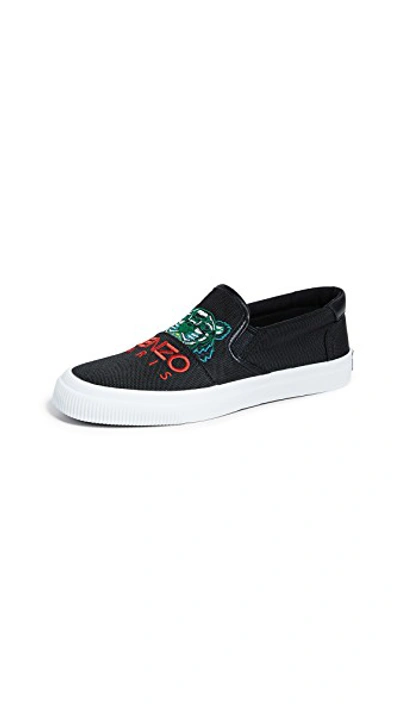 Shop Kenzo K-skate New Tiger Sneakers In Black