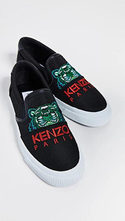 Shop Kenzo K-skate New Tiger Sneakers In Black