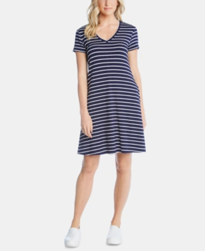 Shop Karen Kane V-neck Striped Pocket Dress