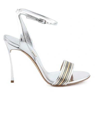 Shop Casadei Silver-tone High-heel Barbarella Sandals In Argento