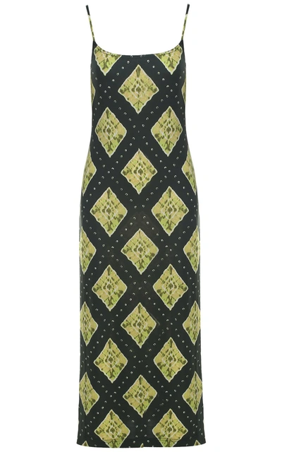 Shop Marc Jacobs Ikat-print Jersey Cami Dress In Verde
