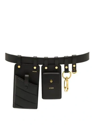 Fendi Women's Utility Belt With Pockets In Black Gold | ModeSens
