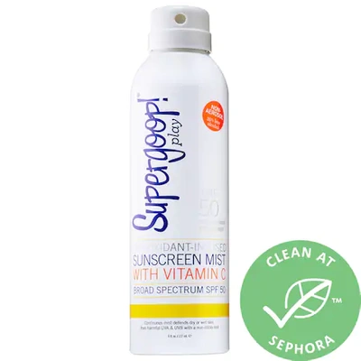 Shop Supergoop ! Antioxidant Infused Sunscreen Body Spray With Vitamin C Broad Spectrum Spf 50 6 oz/ 177ml