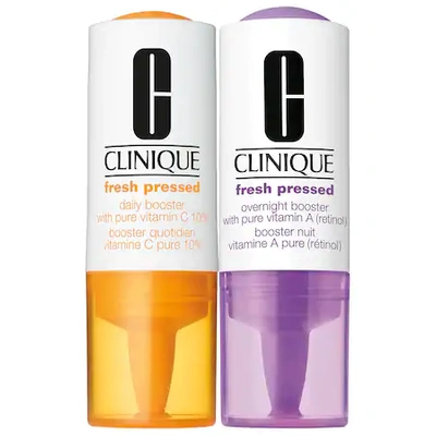 Shop Clinique Fresh Pressed Clinical&trade; Daily + Overnight Boosters With Pure Vitamin C 10% + A (retinol) 1+1 S