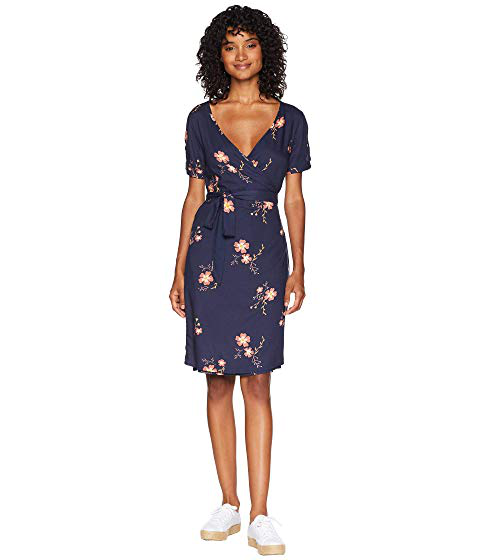 roxy women's monument view wrap dress