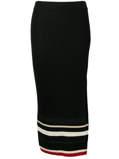 Shop Cashmere In Love High-waisted Knitted Skirt - Black
