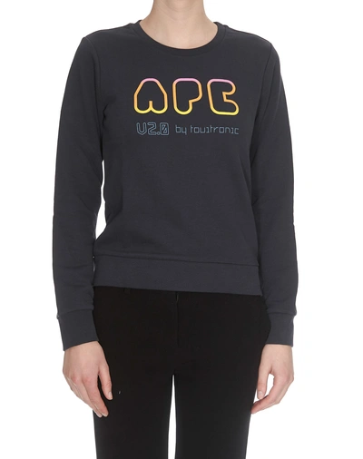 Shop Apc A.p.c. Rainbow Sweatshirt In Marine