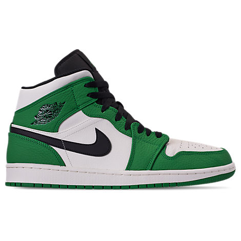 men's air jordan 1 mid retro basketball shoes green