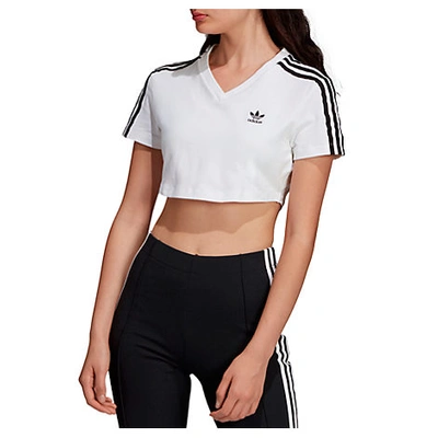 Shop Adidas Originals Adidas Women's Originals Loose Crop T-shirt In White Size X-large
